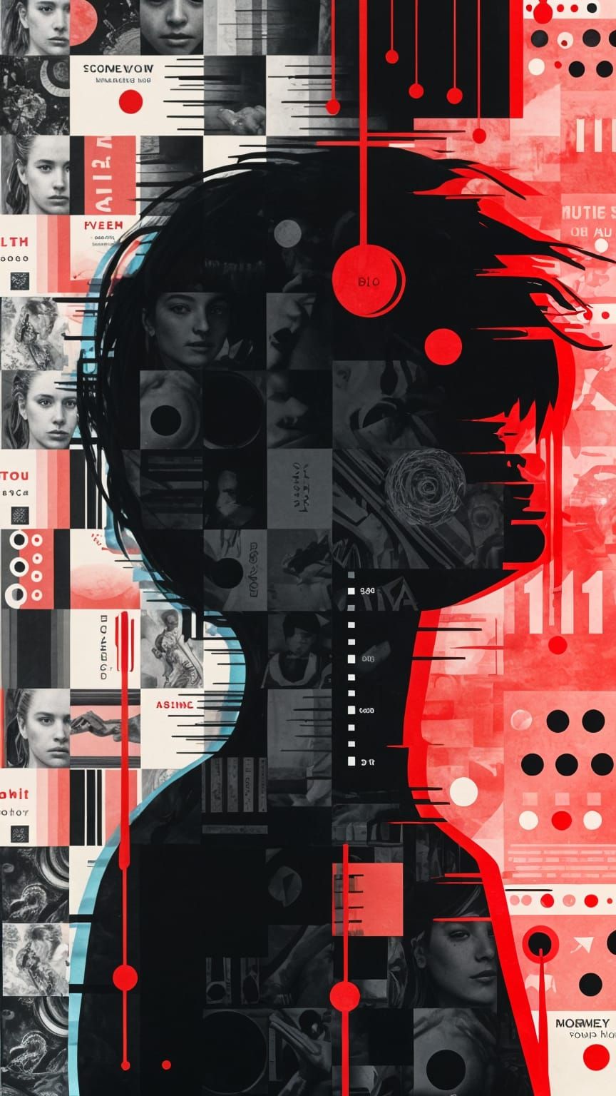 Corrupted Collage of Nightmarish Patterns