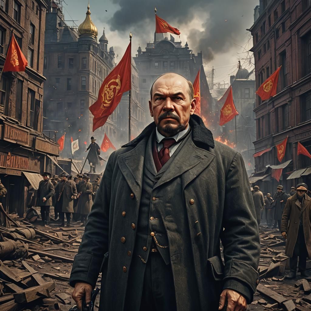 Lenin and the Russian Revolution: Detailed Matte Painting