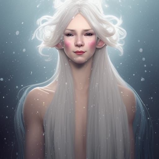 Ballerina Dances in Winter Wonderland: Hyperdetailed Portrai...