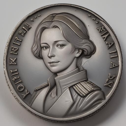 Commemorative Coin Featuring Young Female Admiral