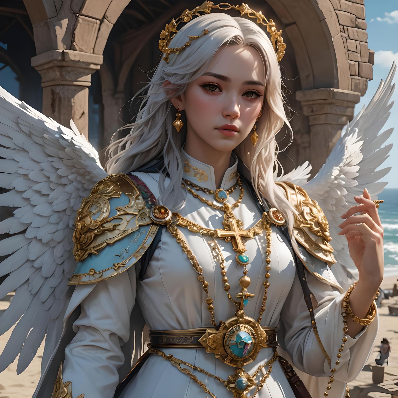 Rosarito Beach Girl: 3D Anime Art Portrait