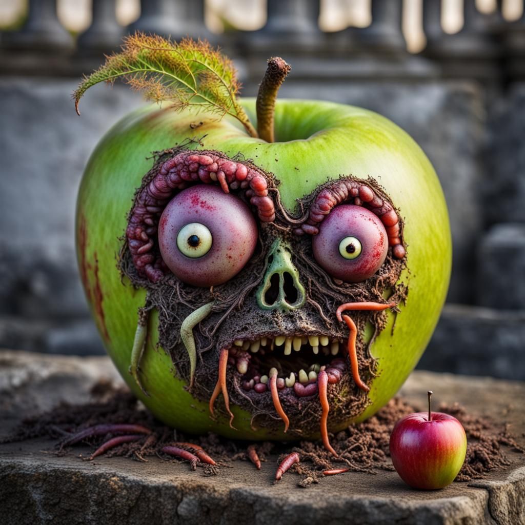 Maggots Apple