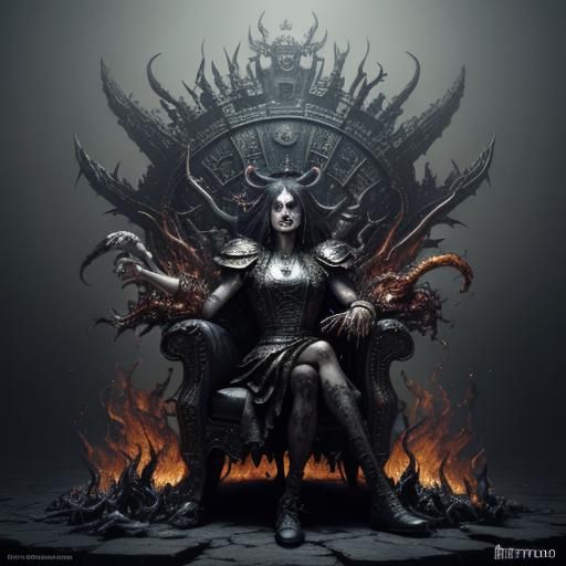 Surreal Scene of Hell in Style of Salvador Dali