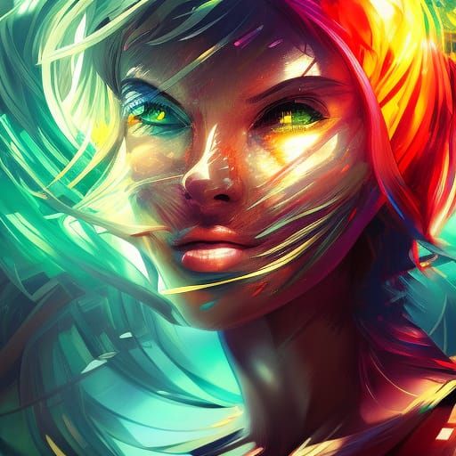 Hyperrealistic Portrait in a Glass World