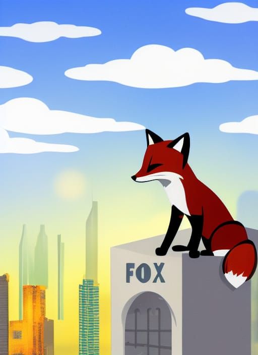 Fox in the Cityscape