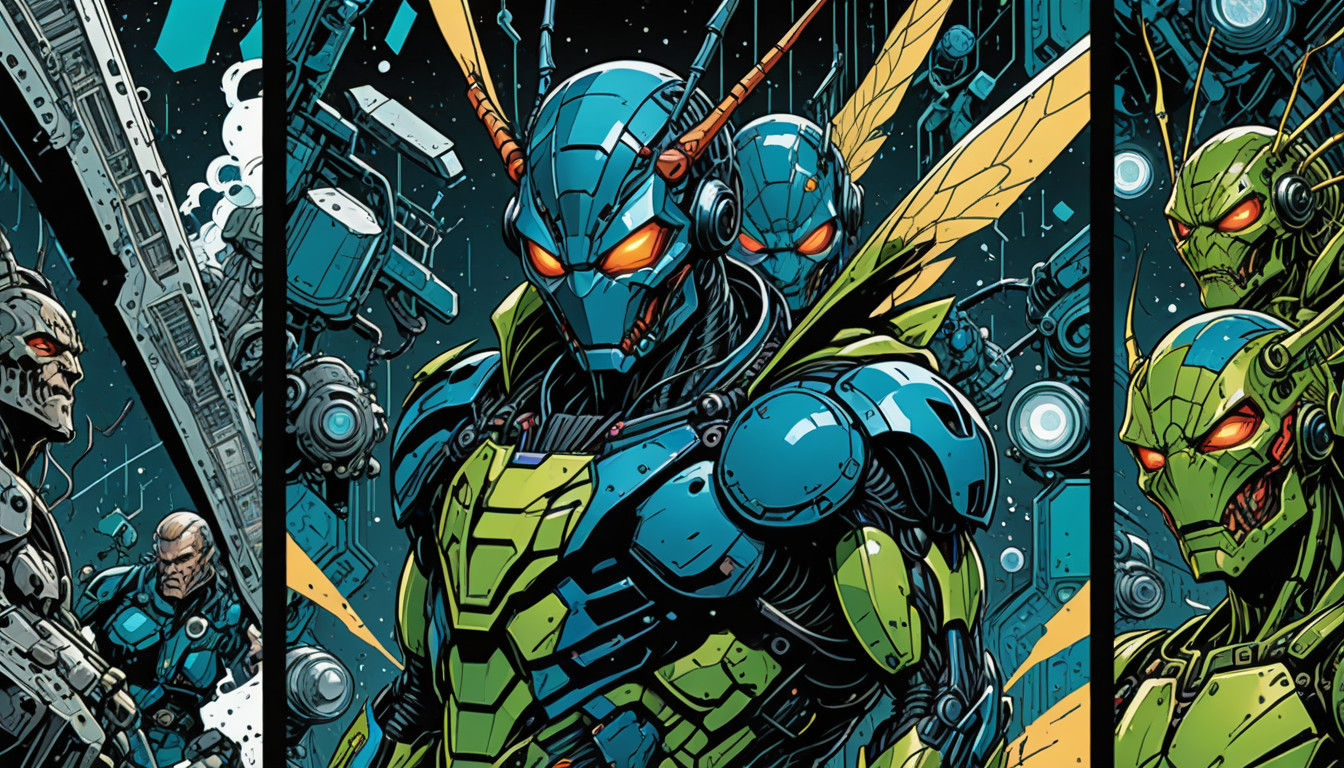 Comic Book Art in the Style of Classic 1975 Comics