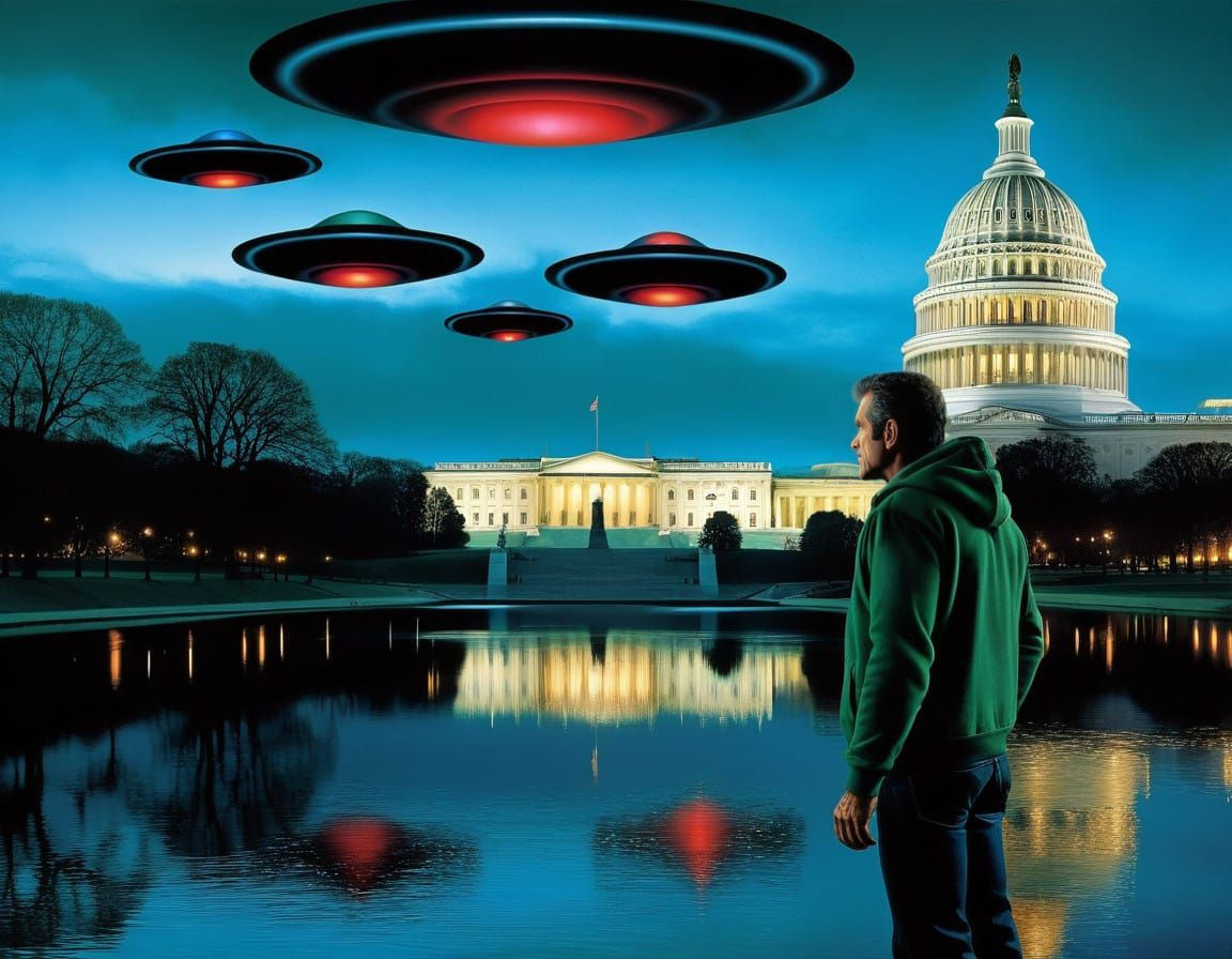 Mel Gibson Watches Mysterious Flying Saucers in Intricate, T...