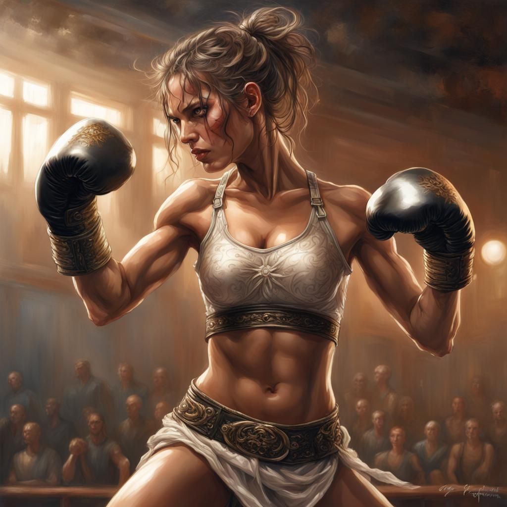 French boxing fighter ready for battle