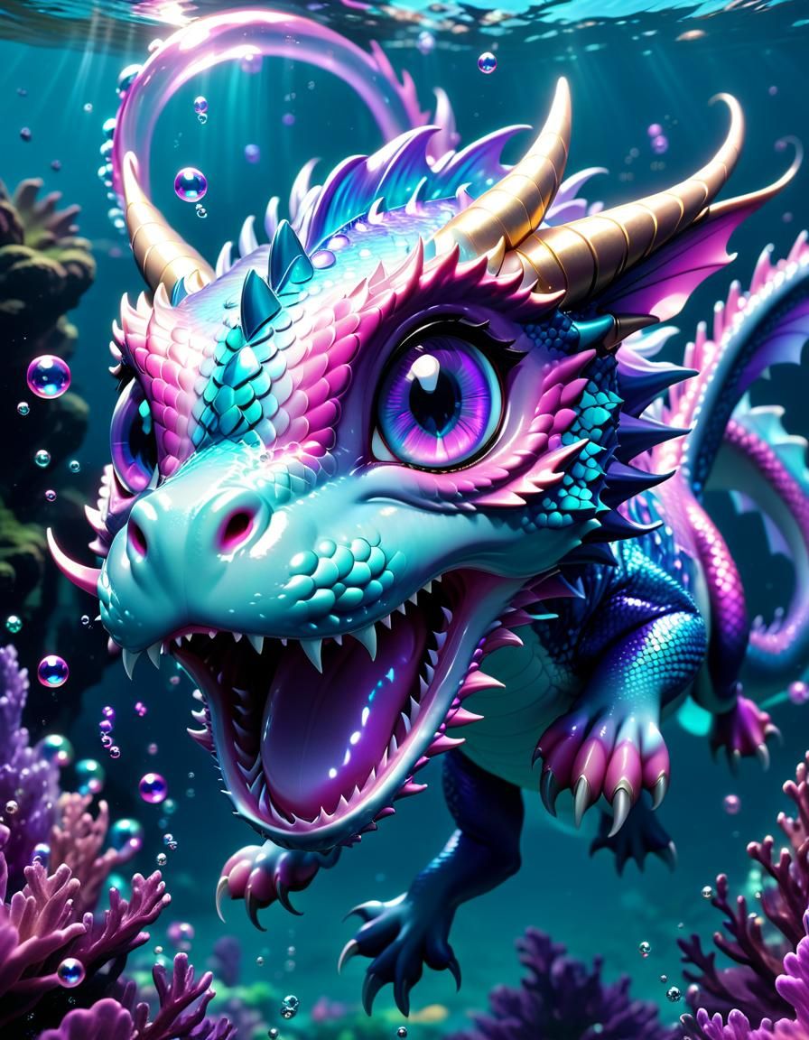 Vibrant Water Dragon