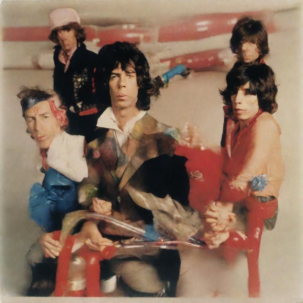 The Rolling Stones Curling in Curlers