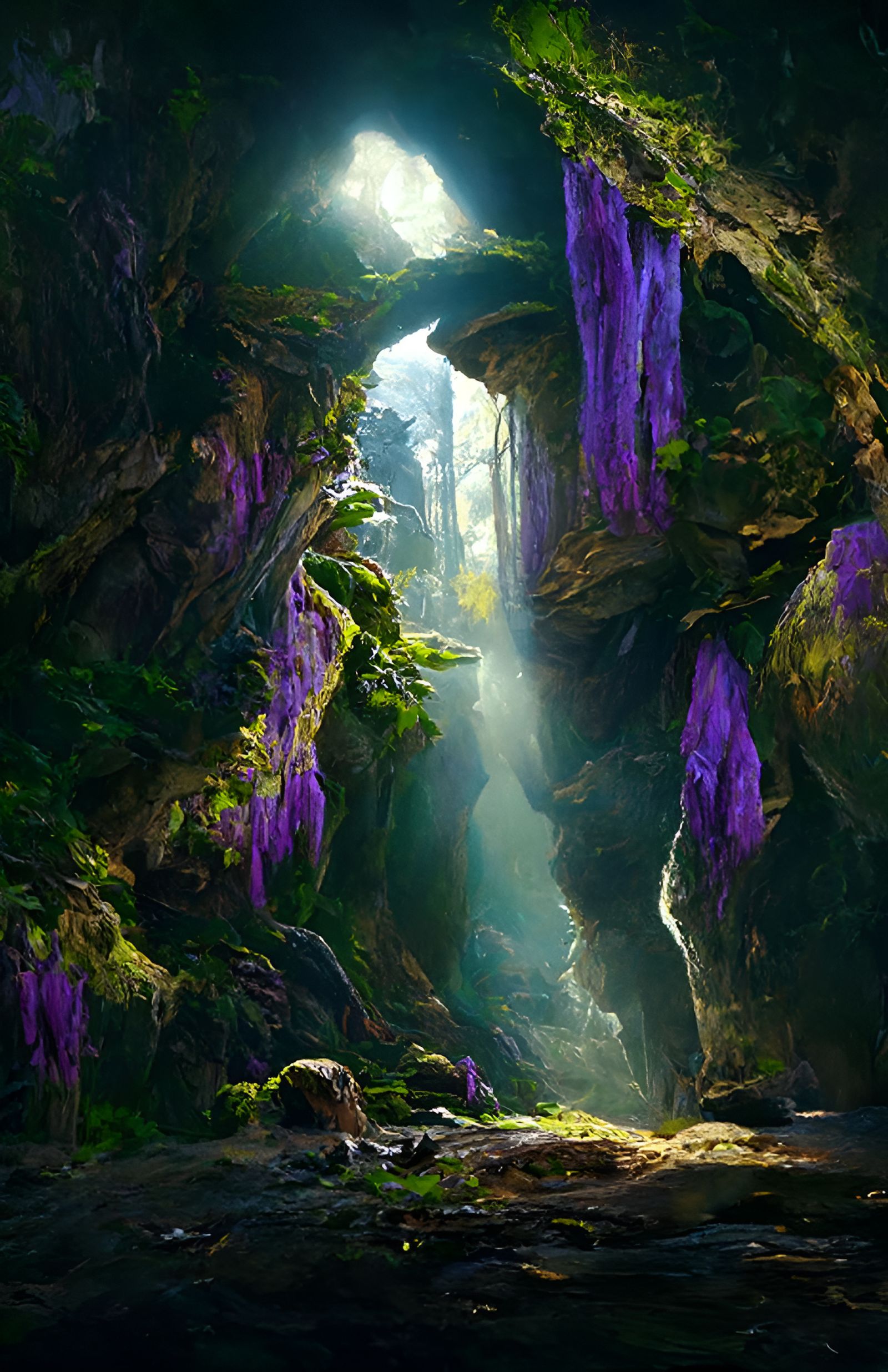 Alien mossy cave