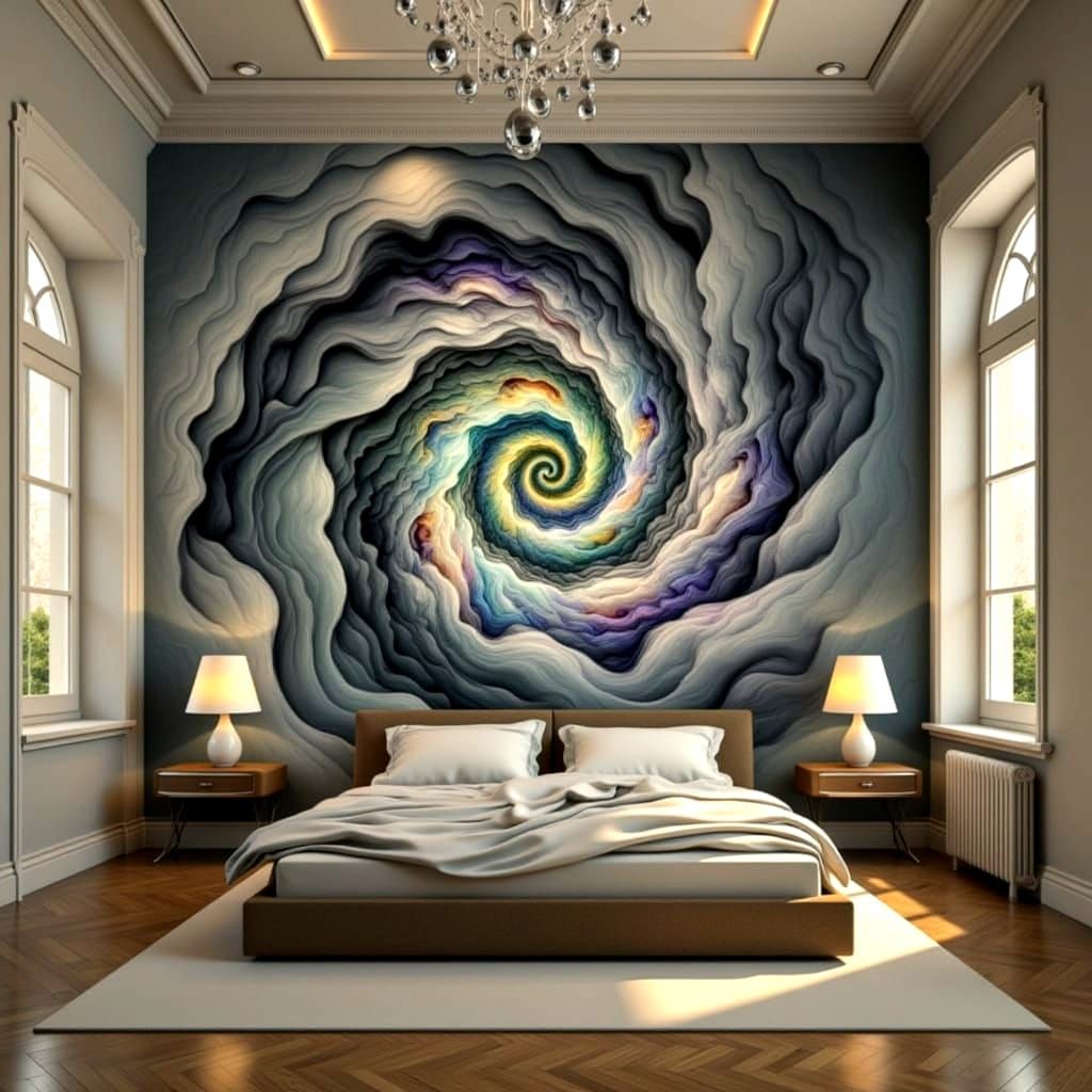 Vibrant Homotopy Distortion in a Dreamlike CGI Scene