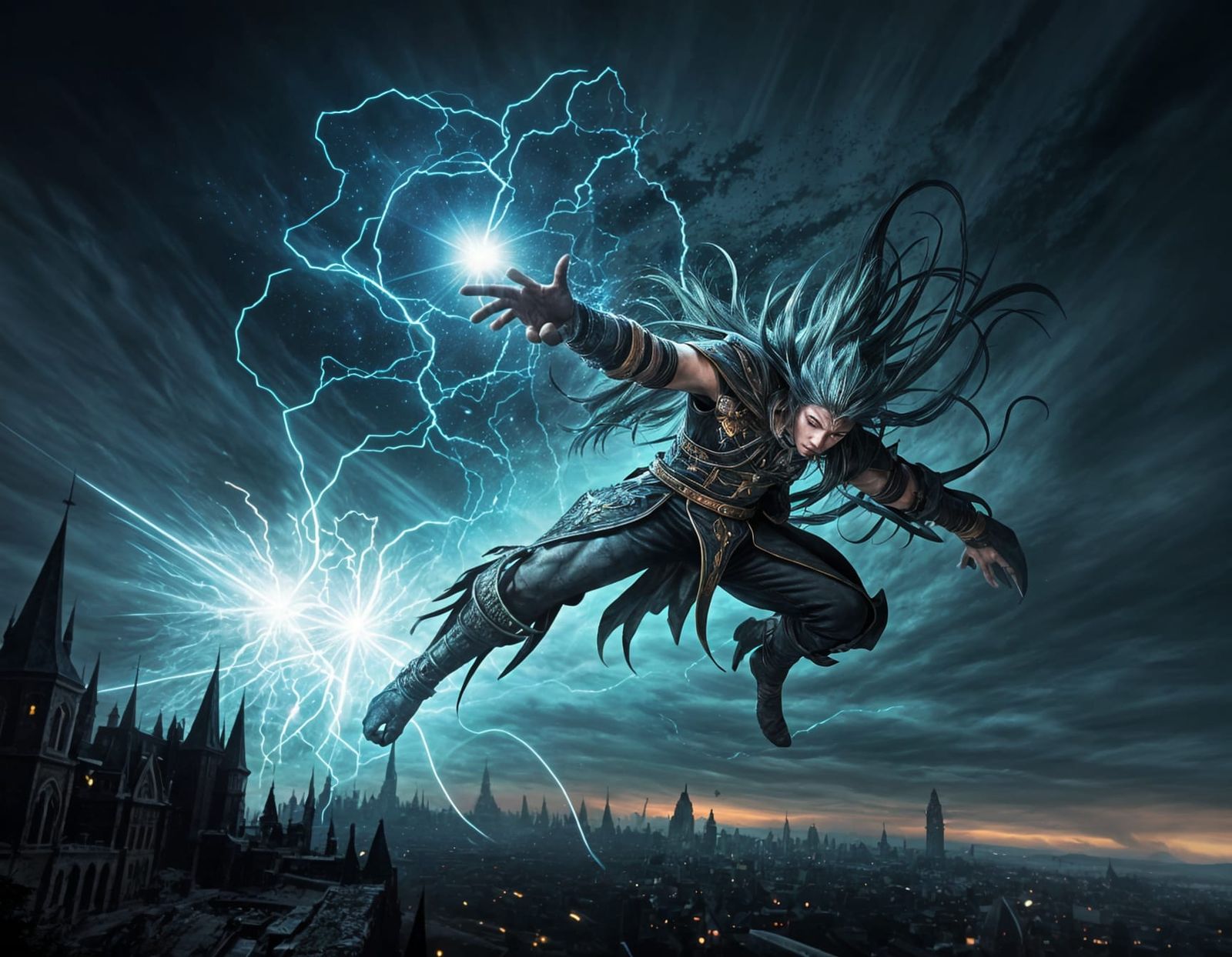 Epic Spell Battle: A Magical Wizard Duel