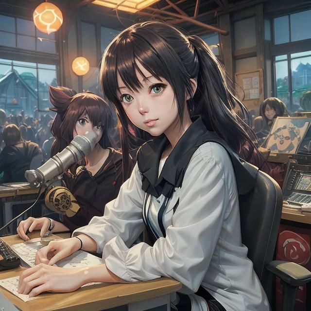 Bronya from Honkai Star Rail in Ghibli Anime Style