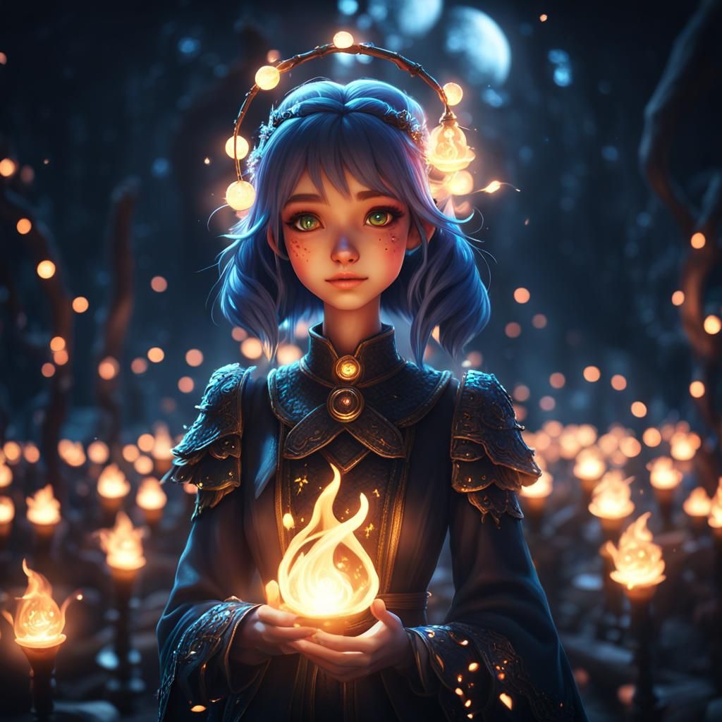 Keeper of the Flickering Flame in Fairycore Style