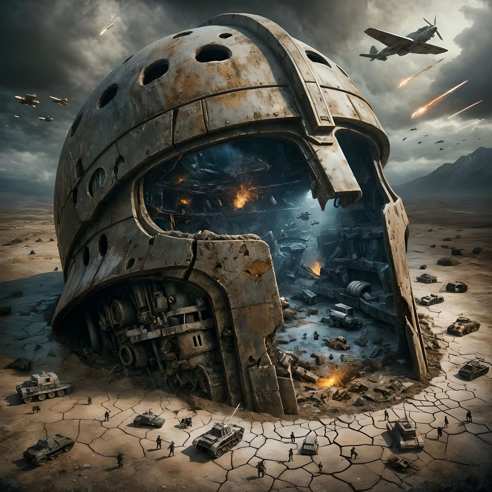 The Living Helmet of a Fallen Titan