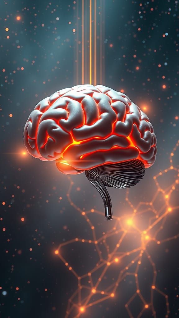 Human Brain and AI Merge in Fantasy Animation