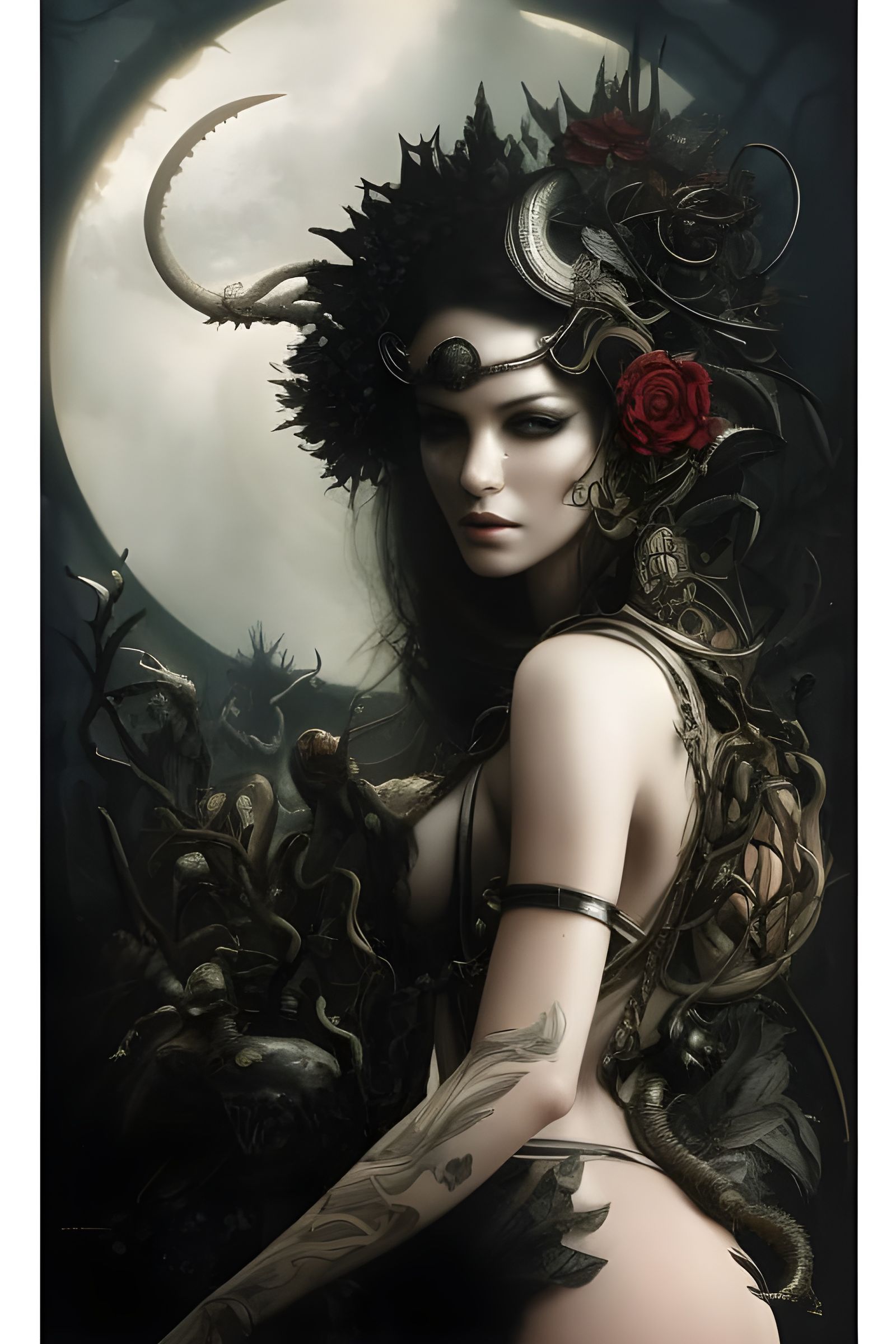 Elegant Nurse Portrait in Sinister Style