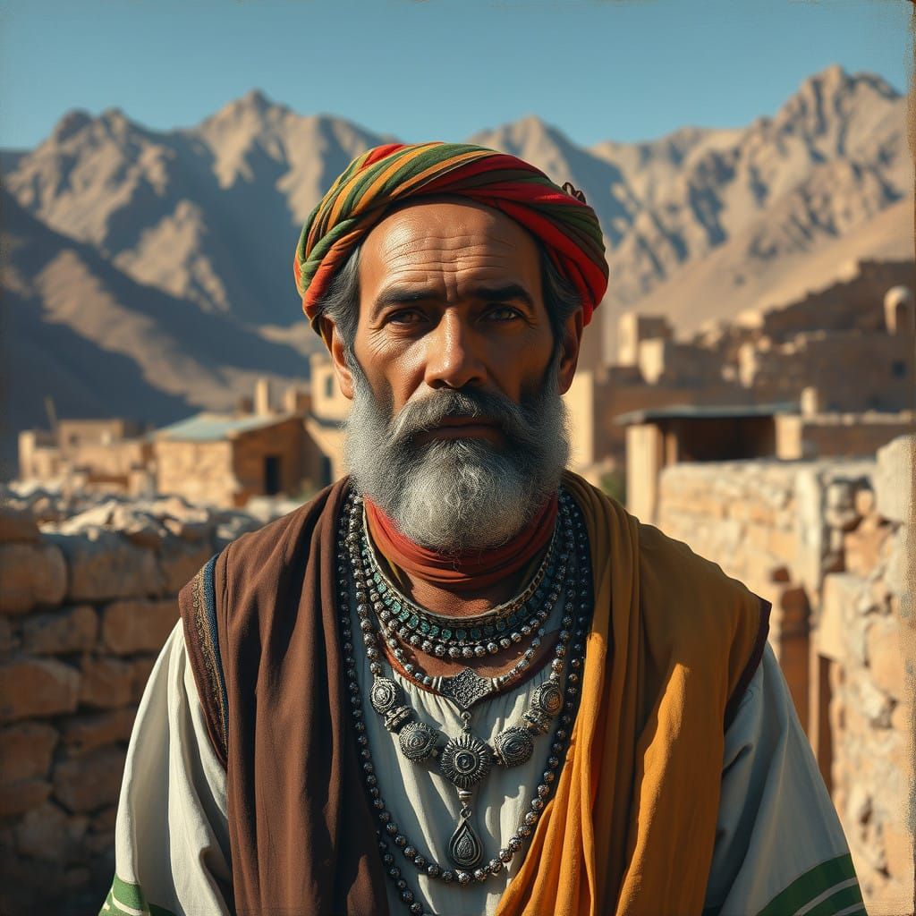Taqbaylit Warrior in Traditional Kabyle Attire