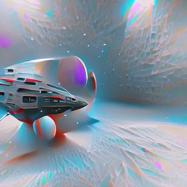 Futuristic Spaceship in 3D