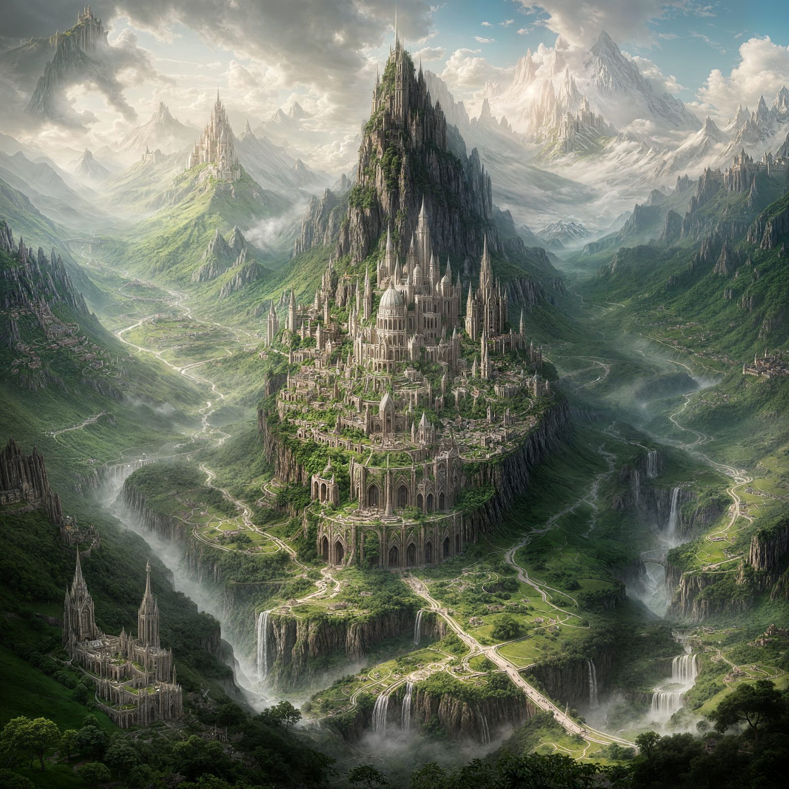 Majestic White Elven City of Gondolin
