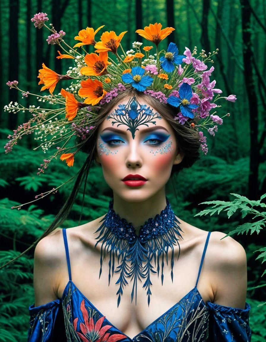 Vibrant Floral Uprising in Hyperdetailed Fantasy