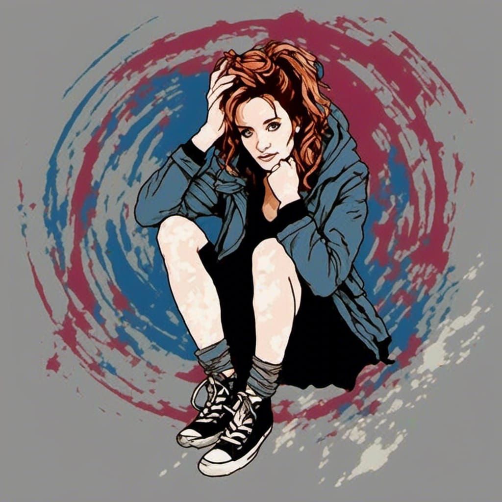 Female Doctor Who in Cosmic, Colorful Dreamscape