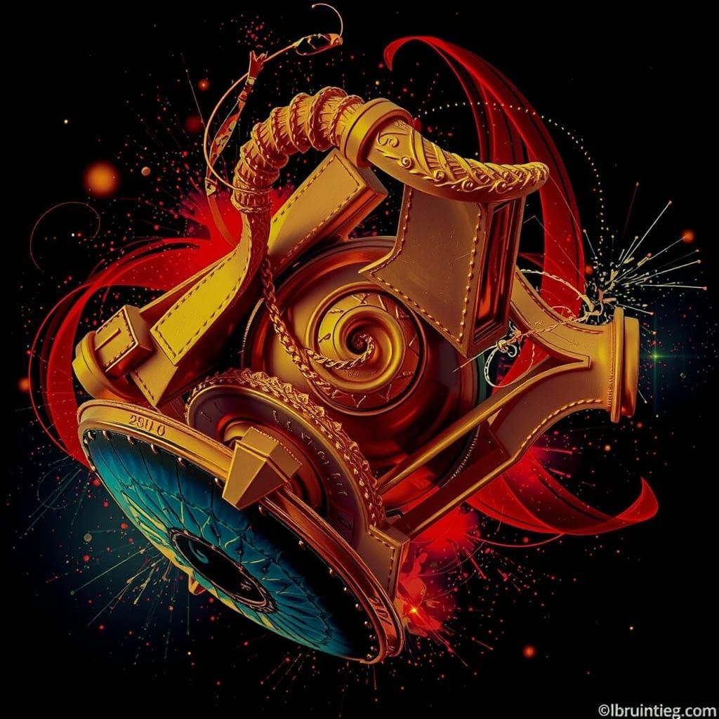 Luxurious Gold and Silver Filigree with Soft Light