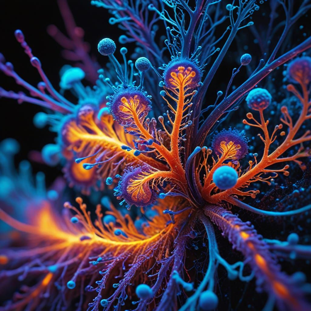 Vibrant Cellular Realm in Extreme Close-Up