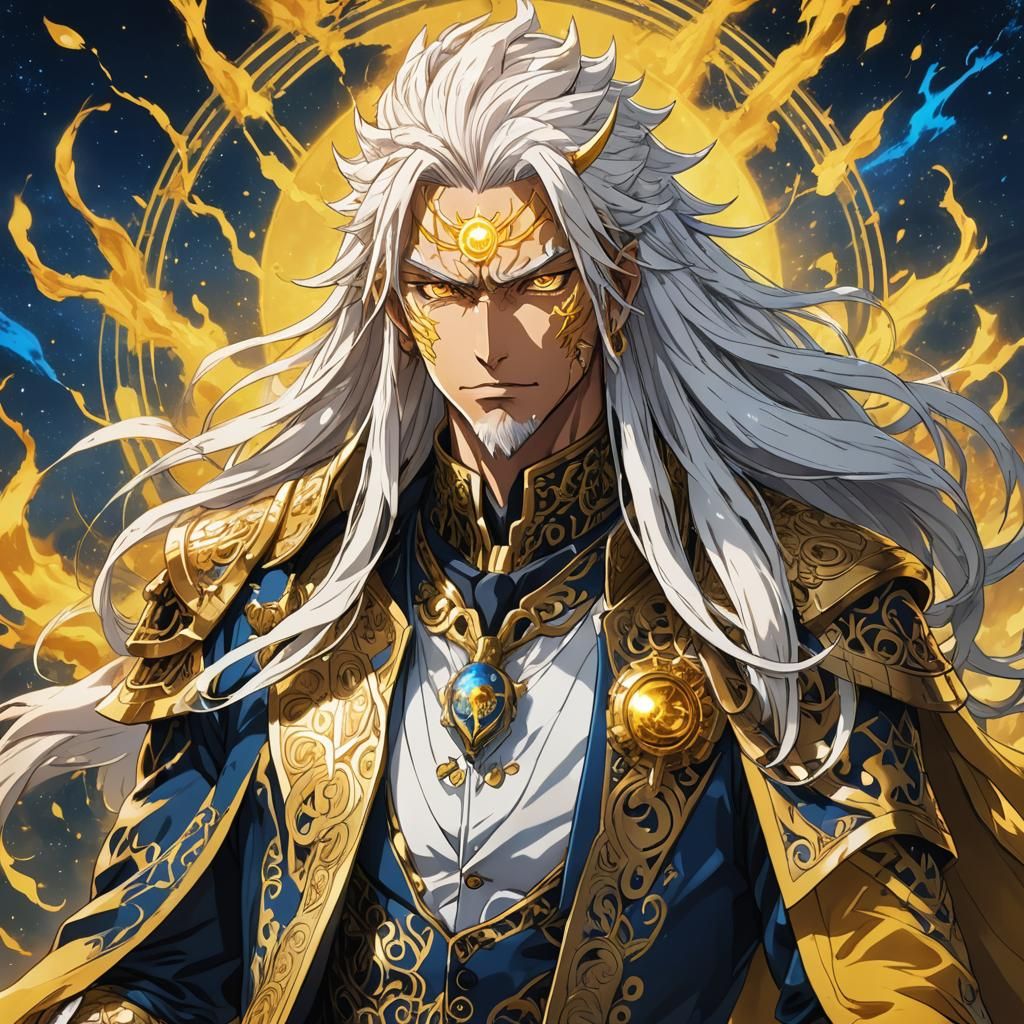 Anime Hero with Glowing Aura in Studio Trigger Style