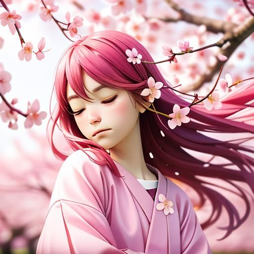 Surreal Cherry Blossoms in Mid-Air: Macro Photography