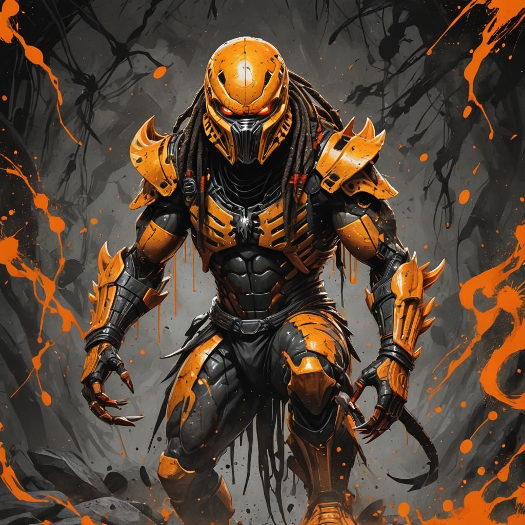 Predator as Scorpion in Graffiti Digital Art