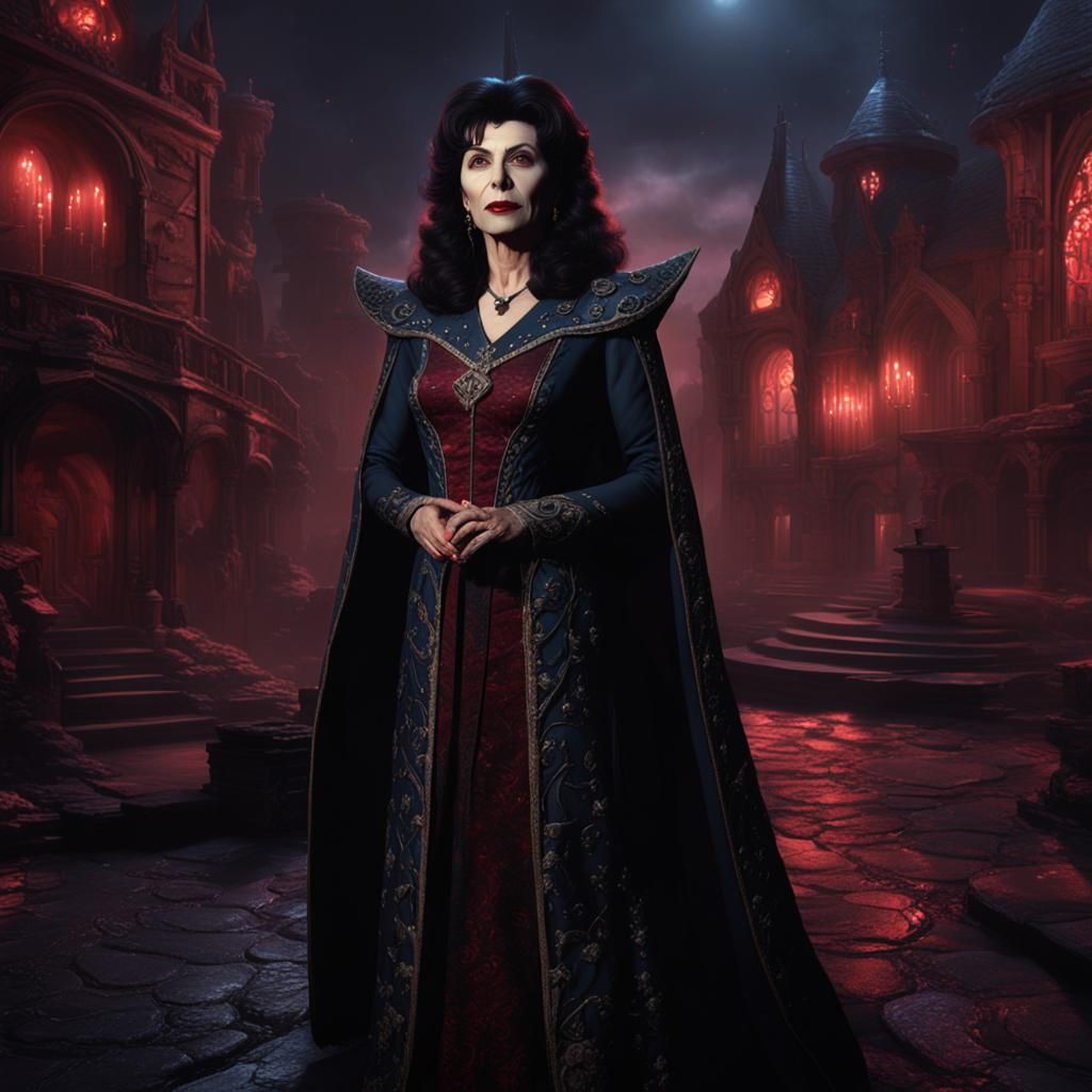 Deanna Troi in Vampire Costume: Detailed Matte Painting