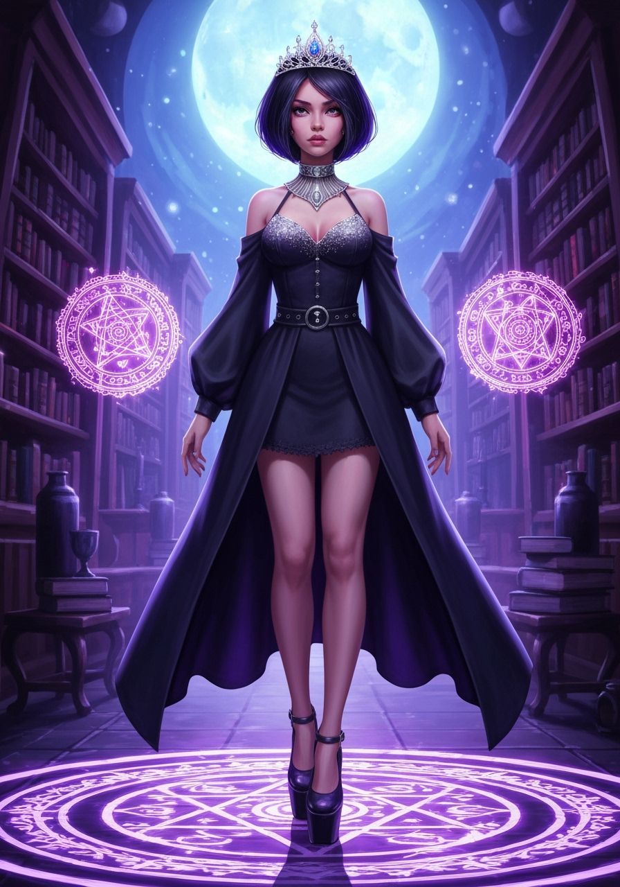 Dark Magician Girl in Arcane Library with Platform Pumps