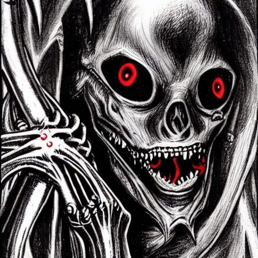 Cosmic Horror: Vampires in a Giger-Inspired Nightscape