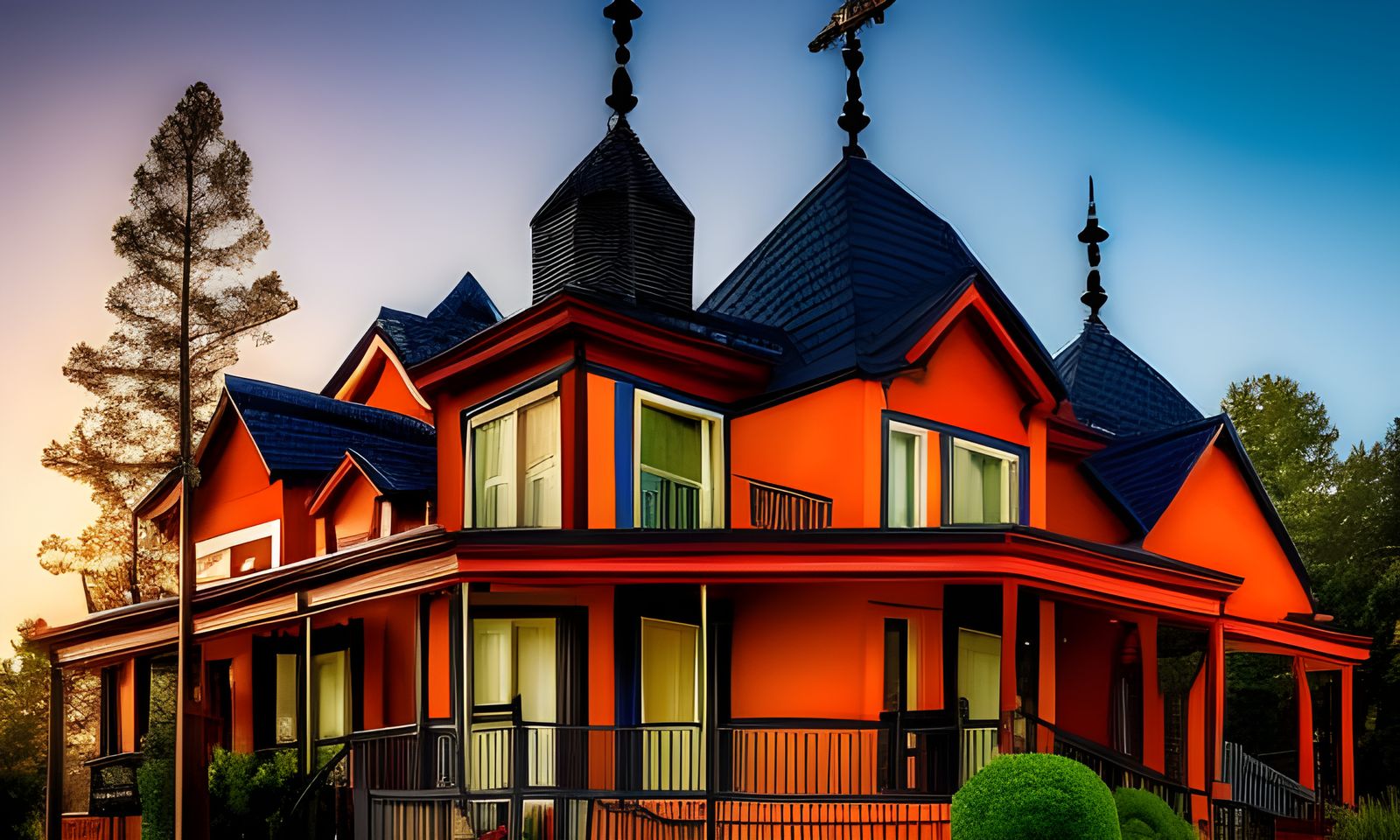 Vintage Victorian Gothic Steampunk Mansion