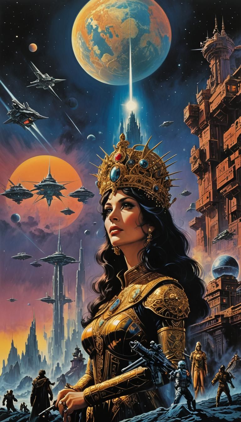 1980s Sci-Fi Movie Poster: Queen of the Universe