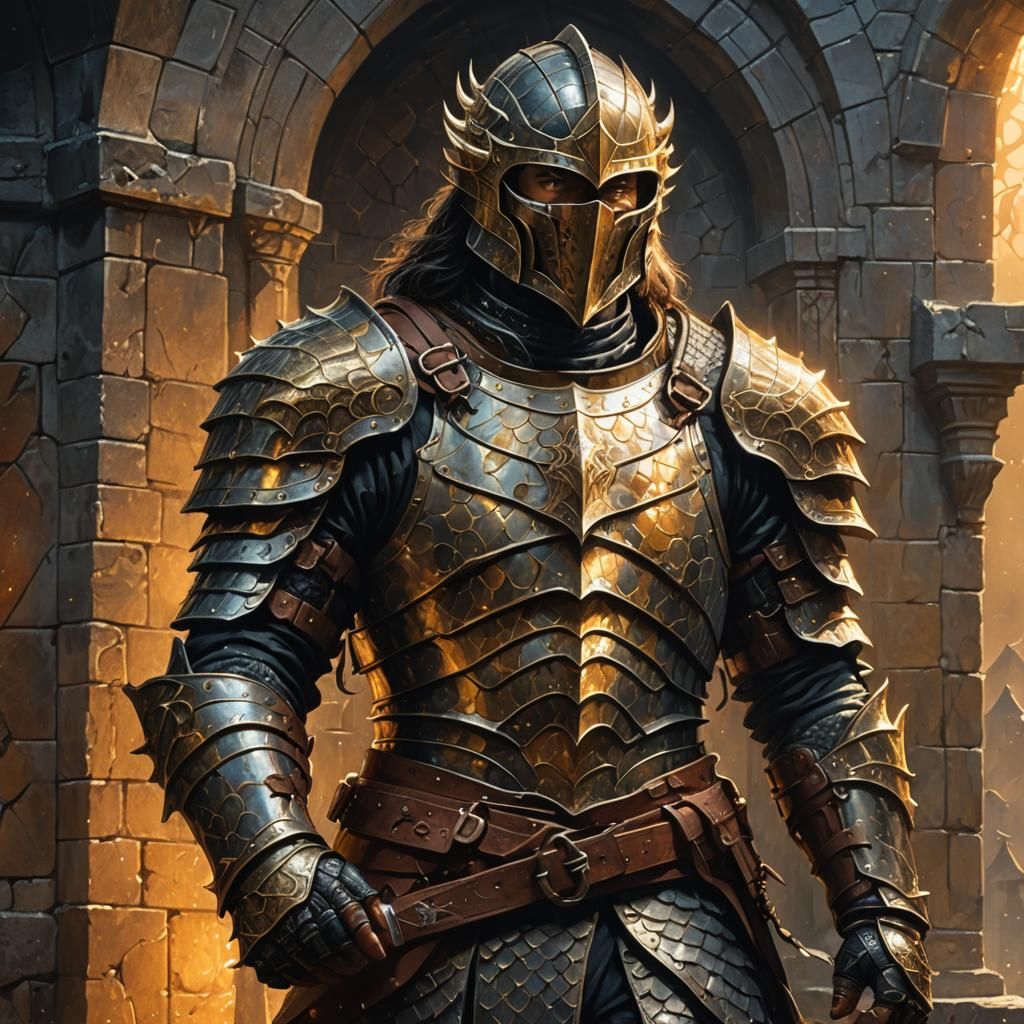 Dragon Scale Armor in Medieval Castle