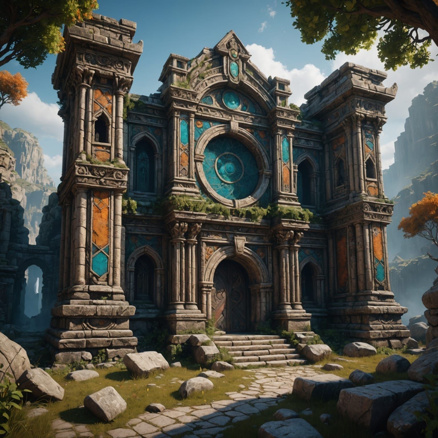 Ancient Stone Magic Relic: Fantasy Concept Art