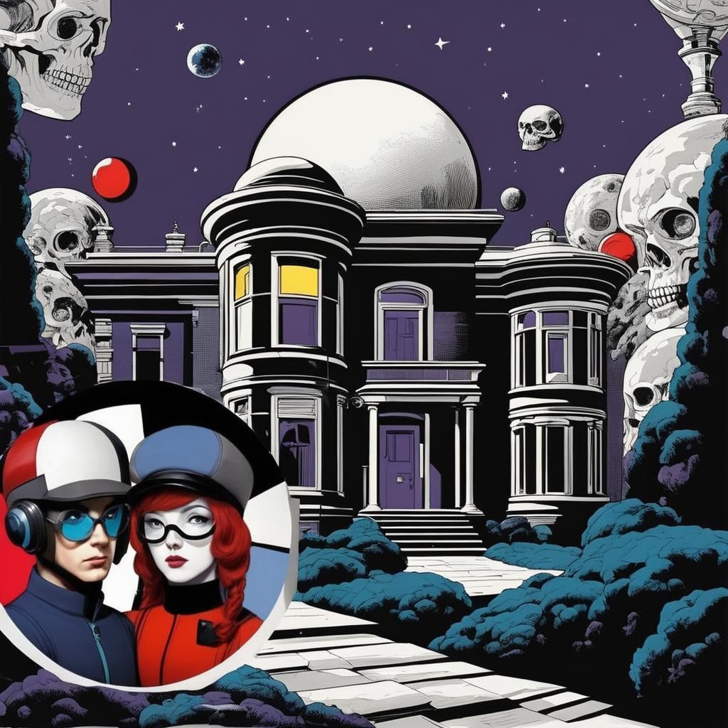 Kirby Style Comic Book Asteroid Encounter