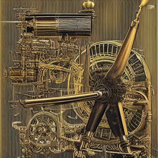 Steampunk Airship Dock in Industrial Gritty Fantasy Style