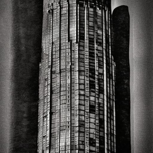 Hyperrealistic Dark Tower in Cinematic HDR Style
