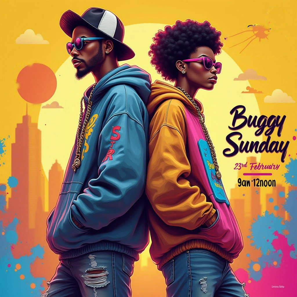 Elegant Buggy Sunday Flyer in Trendy Style