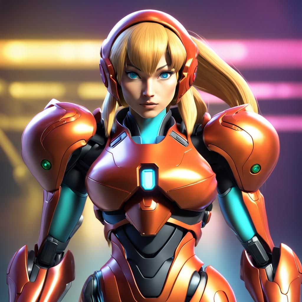 Samus Aran Metroid Prime: 3D Digital Art