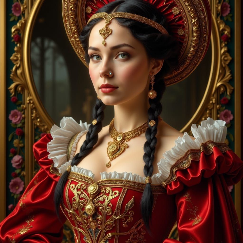 Majestic Tsarina in Golden Opulence