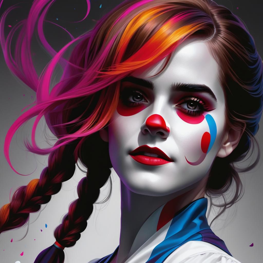 Hermione Granger Portrait in Black and White