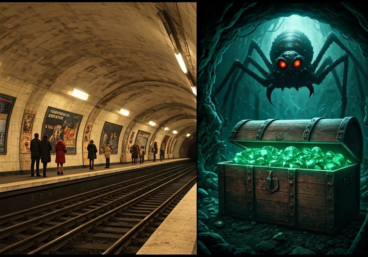 Parisian Metro Station Encounter