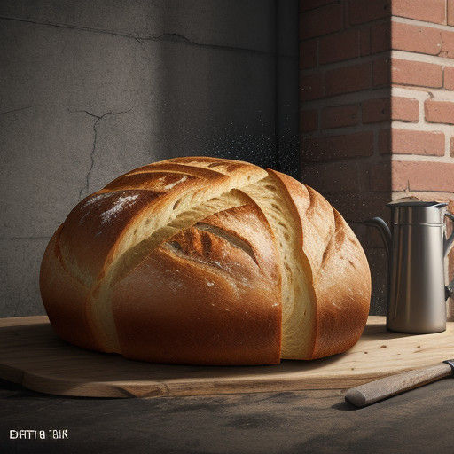 Hyperrealistic Bread in Warm, Vibrant Colors
