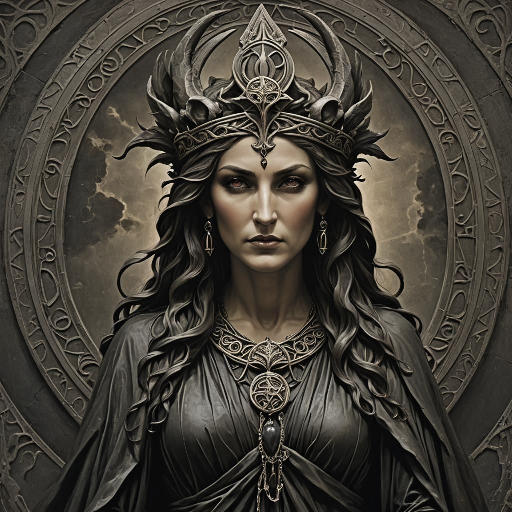 Goddess Hekate: Mystical Digital Art