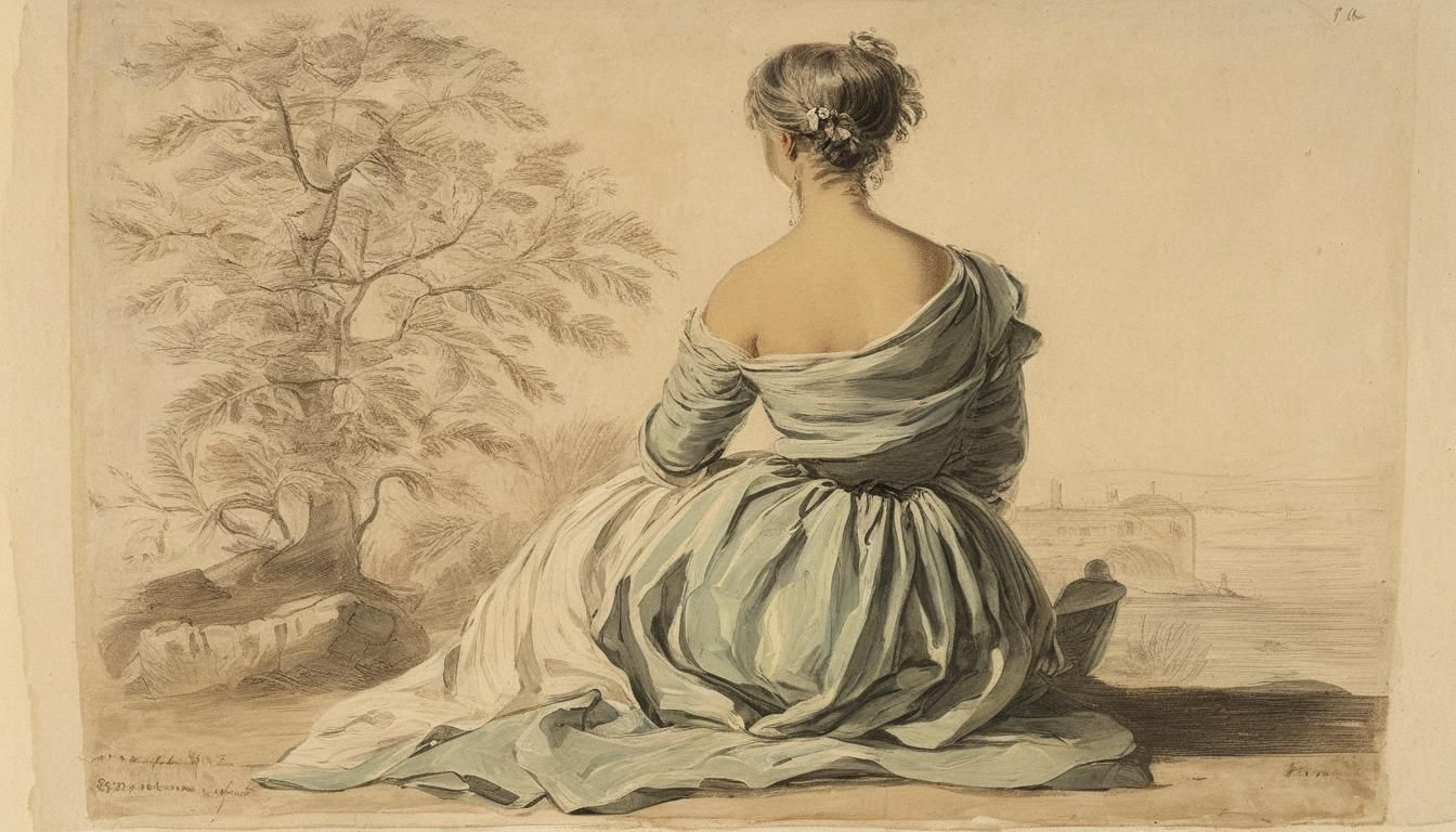 Seated Woman, Back View, in 1803 Style